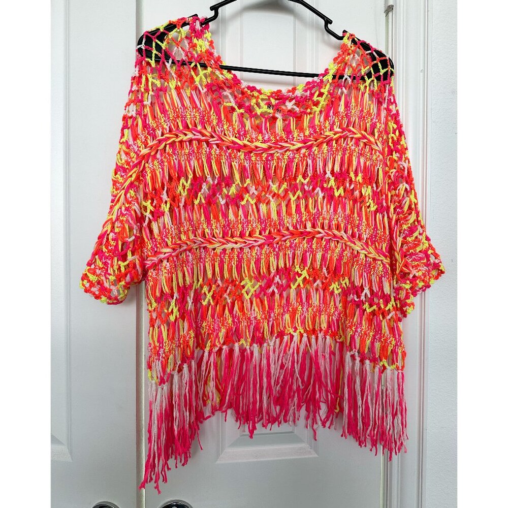 Bibi Women's Neon Crochet Top